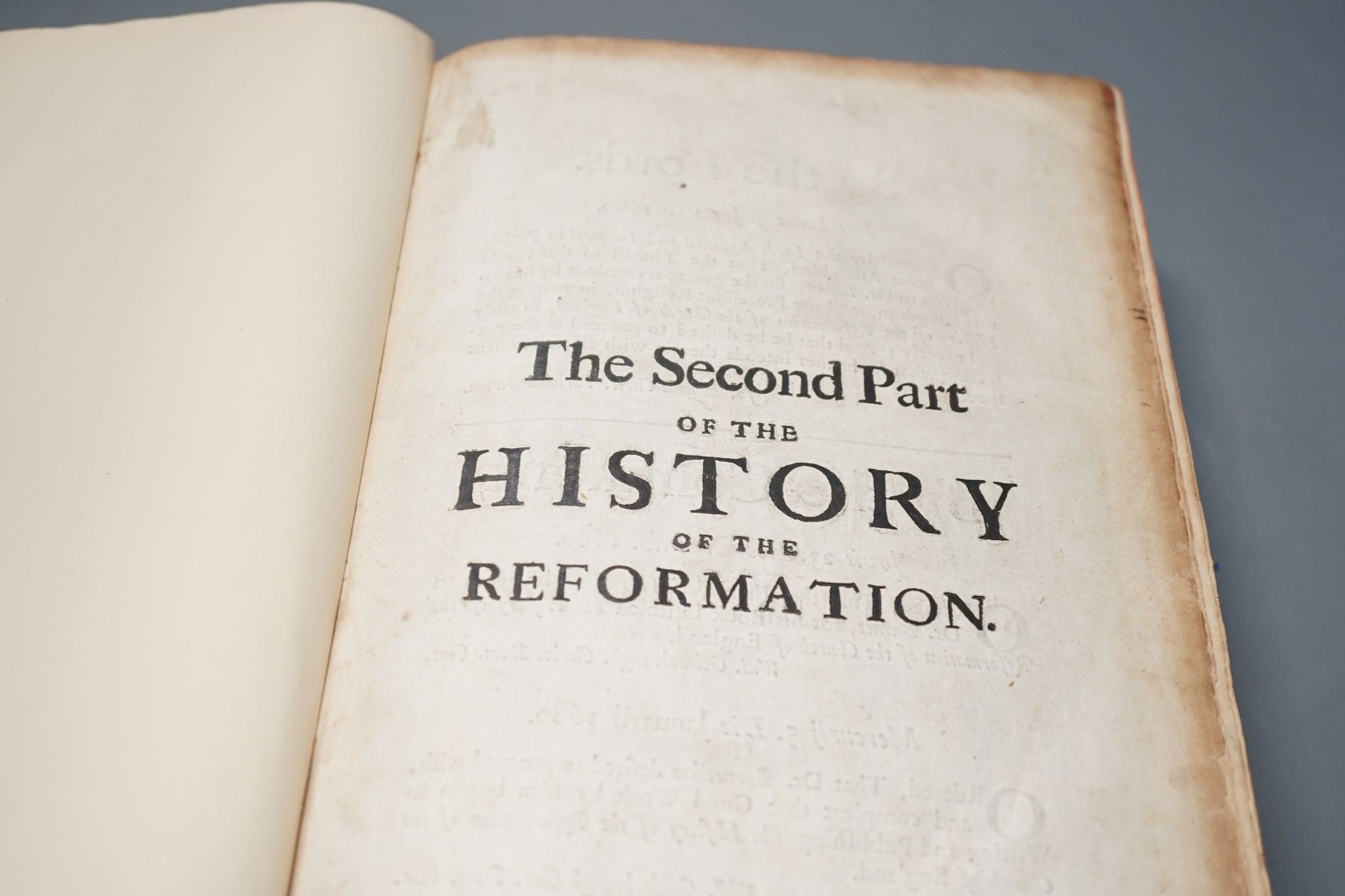 Burnet, Gilbert - The History of the Reformation of the Church of England ... 2 vols, pictorial engraved and printed titles (in red and black), 16 engraved portraits; 20th century